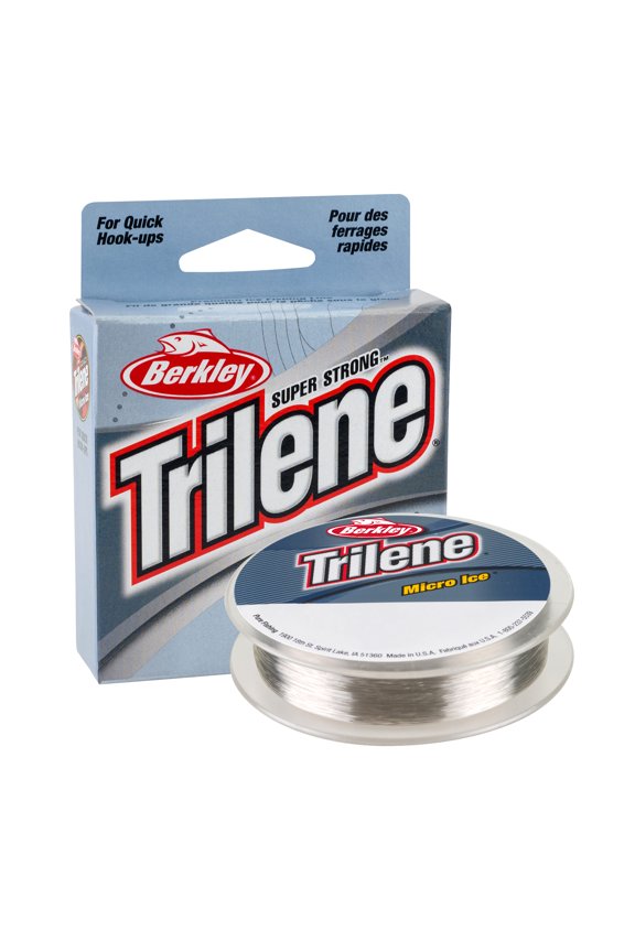 TrileneĀ® Micro IceĀ® Monofilament Fishing Line, Clear Steel, 3 lb Test Strength, 110 yd
