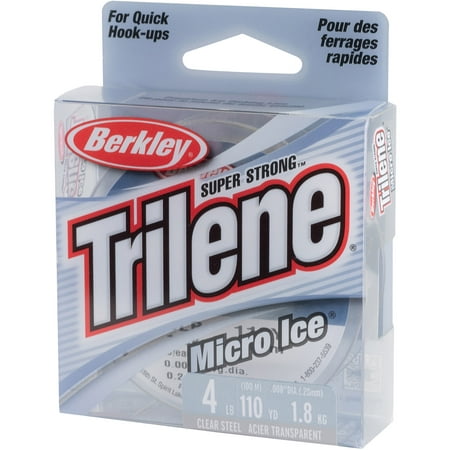 Berkley Trilene Micro Ice, Clear Steel, 8-Pound Monofilament Fishing Line