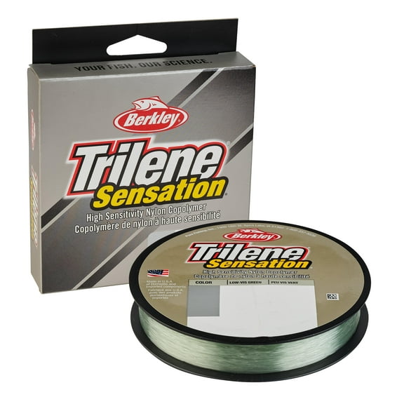 Berkley Trilene® Sensation® Monofilament Fishing Line, Low-Vis Green, 6 lb Test Strength, 330 yd