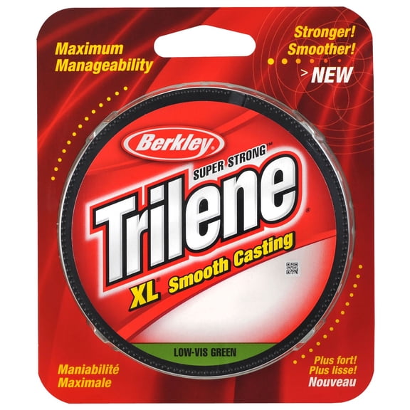 Berkley Trilene® XL® Monofilament Fishing Line, Low-Vis Green, 12 lb Test Strength, 110 yd