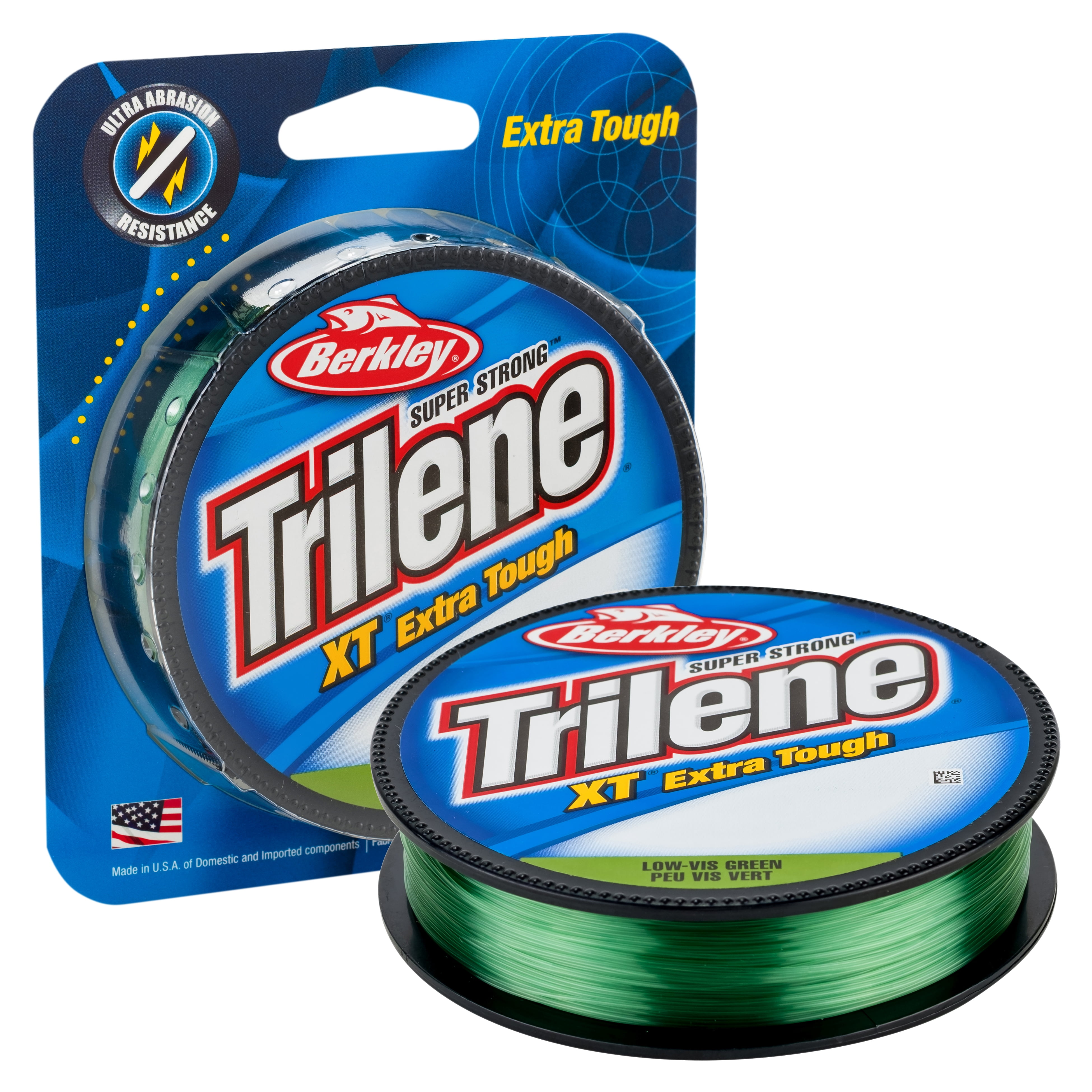 Berkley Trilene® XT® Monofilament Fishing Line, Low-Vis Green, 25 lb Test Strength, 250 yd