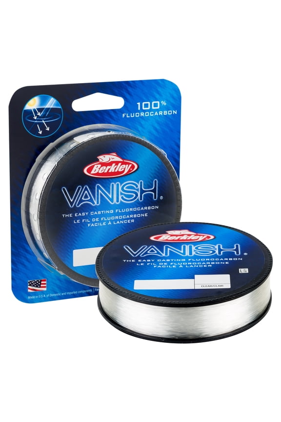 Vanish Fluorocarbon Fishing Line, Clear, 14 lb Test Strength, 250 yd