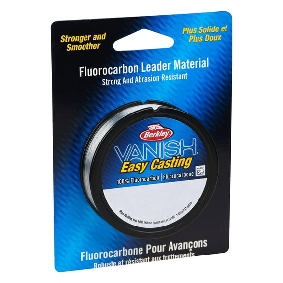 Berkley Vanish Leader Material Fluorocarbon Fishing Line, Clear, 20 lb Test Strength, 40 yd