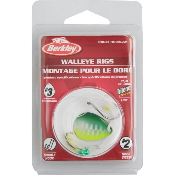 Berkley Walleye Colorado 3 Monofilament Flicker Rig One Size Green