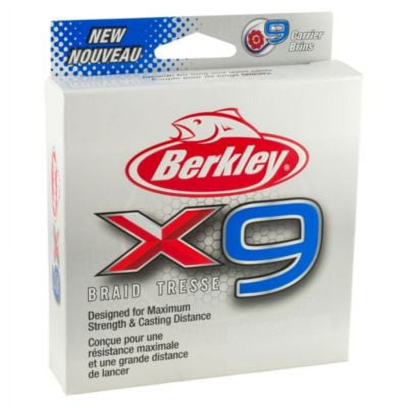 Berkley x9 Braid Fishing Line, Crystal, 15 lb Test Strength, 2188 yd