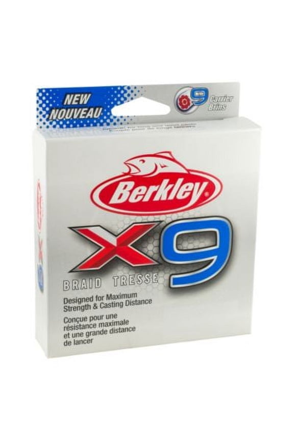 x9 Braid Fishing Line, Crystal, 15 lb Test Strength, 164 yd