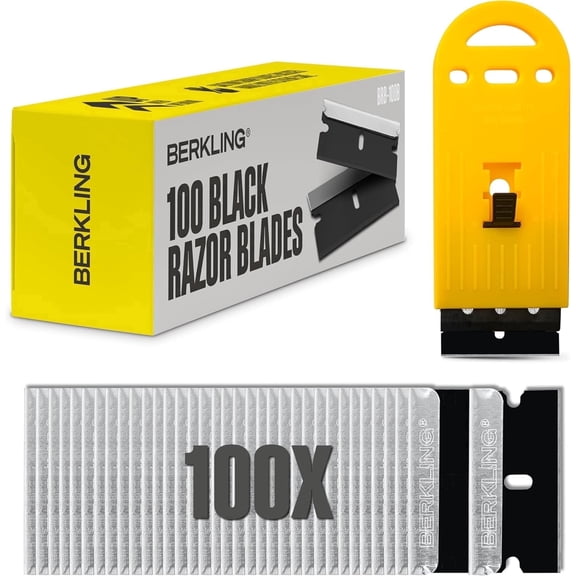 Berkling 100-Pack Single Edge Razor Blades, Blackened SK2H Steel