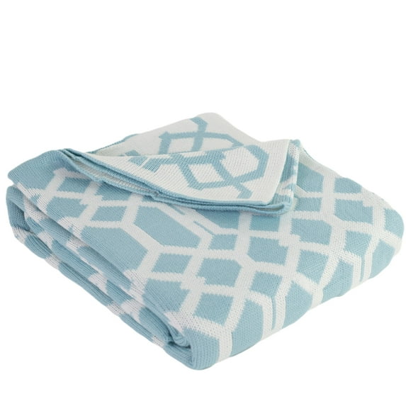 Berkshire 50 x 70" Double Knit Throw Blanket, Lightweight Warm Decorative Throw
