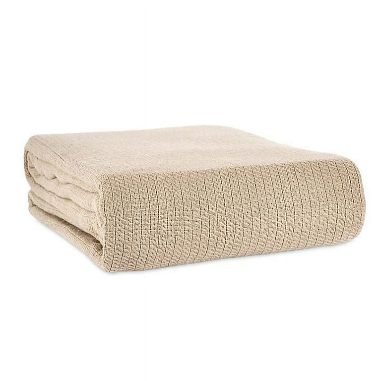 Berkshire Blanket Comfy Soft King Cotton Blanket in Canvas