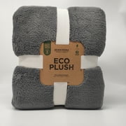 Berkshire Blanket Eco Plush Blanket, Twin, Grey