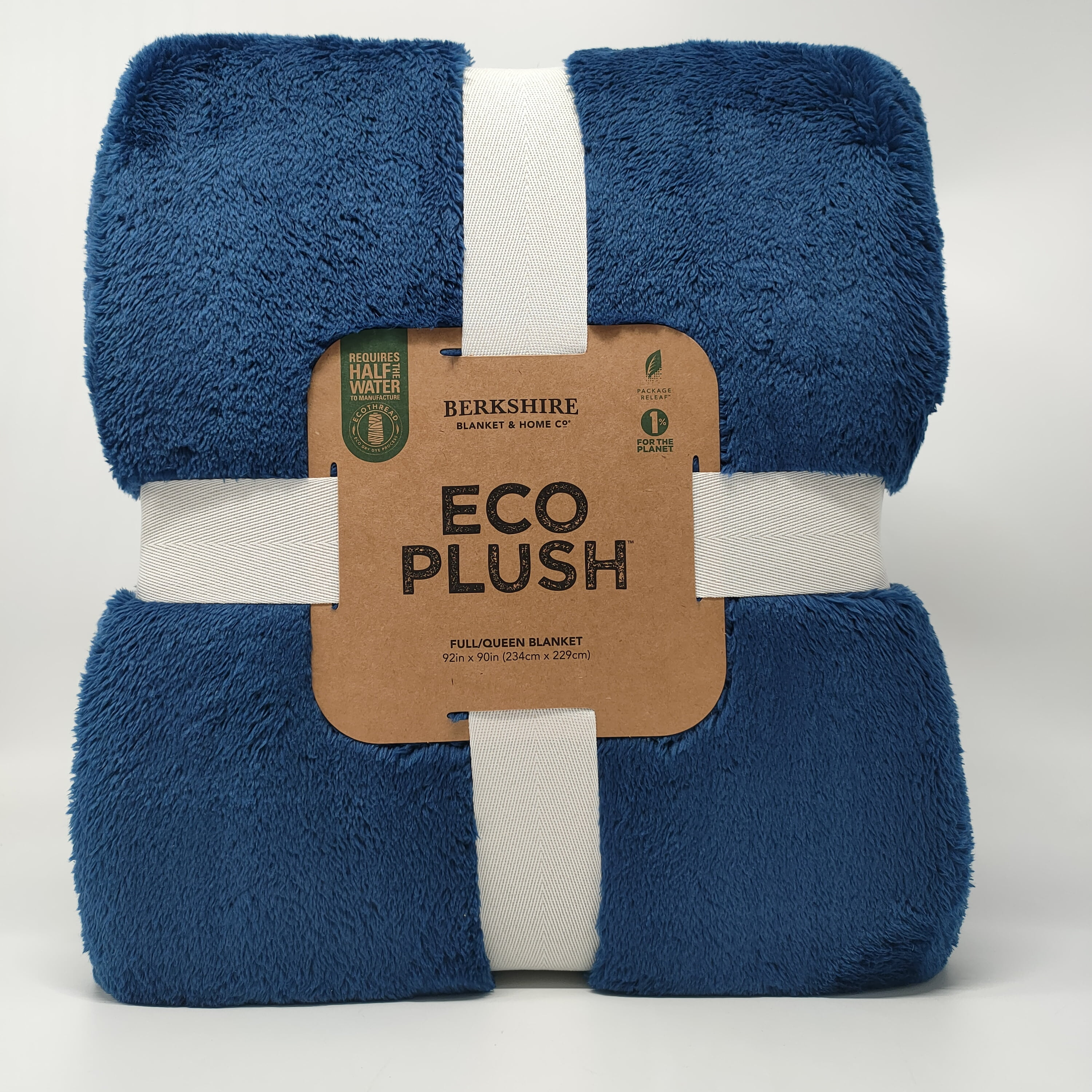 Berkshire Blanket Eco Plush Bed Blanket, Navy, King