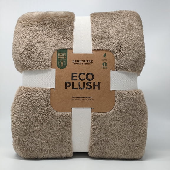 Berkshire Blanket Eco Plush Bed Blanket, Truffle, Twin
