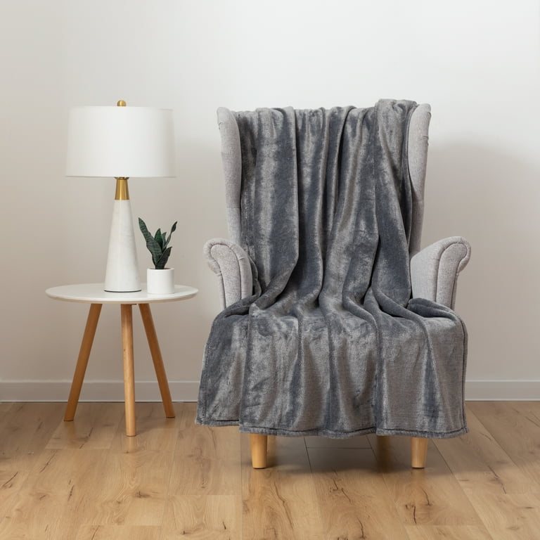 EcoThread Heather VelvetLoft Adult Throw 50 x 70 Gray Walmart