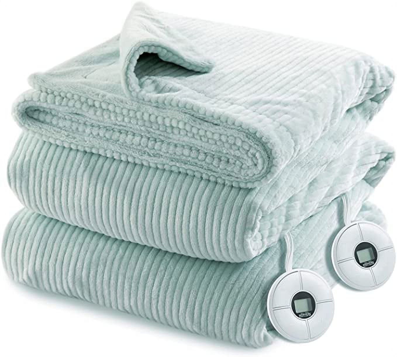 Berkshire Blanket & Home Co VelvetLoft® Ribbed Electric Heated Blanket