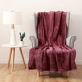 thumbnail image 1 of Berkshire Blanket & Home Co Eco Plush Throw Wine 50” x 70”, 1 of 5