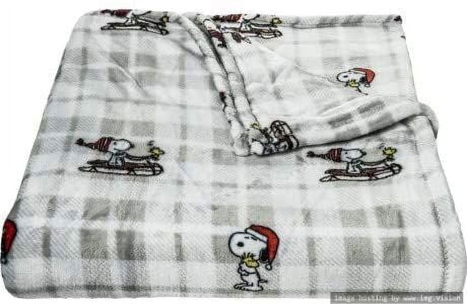 Berkshire Blanket Snoopy Sleigh VelvetLoft Blanket Full Queen