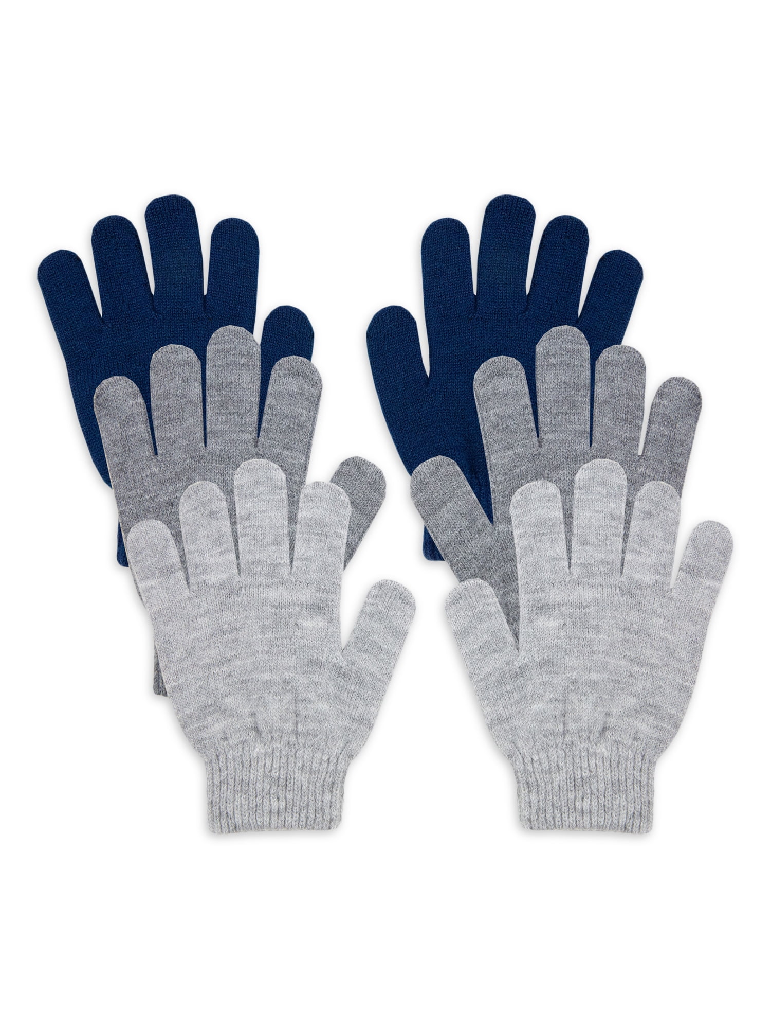 Berkshire Brand Boys Cold Weather 3Pack Set of Gray, Blue and
