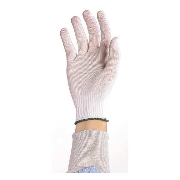 Berkshire Gloves, 5 ISO Class, Polyester, 7 in L, White, L, 10 PK BGL3.20L
