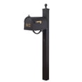 thumbnail image 1 of Special Lite Products SCB1015FNBR-SPK710-BLK-LB998 Berkshire Curbside Front Numbers, Locking Insert and Springfield Mailbox Post - Black, 1 of 5