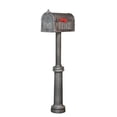 thumbnail image 1 of Special Lite Products SCB1015DXSS-SPK590-SW Berkshire Curbside Mailbox with Front & Side Address Numbers & Bradford Mailbox Post - Swedish Silver, 1 of 1