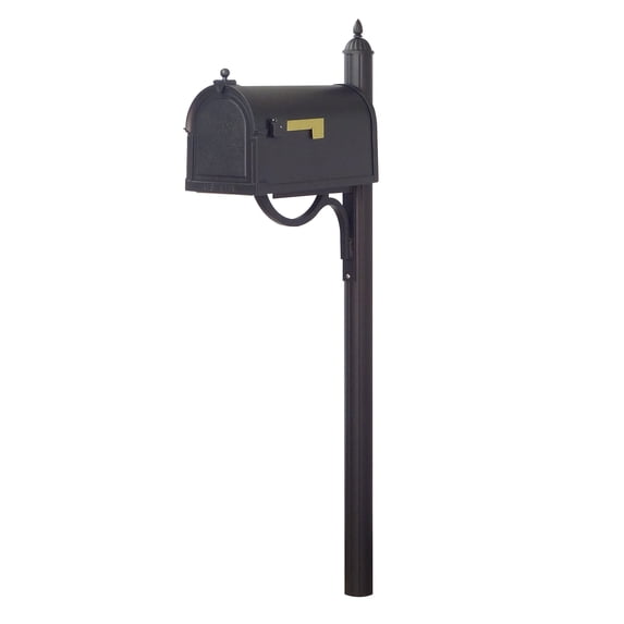 Berkshire Curbside Mailbox with Locking Insert and Richland Mailbox Post