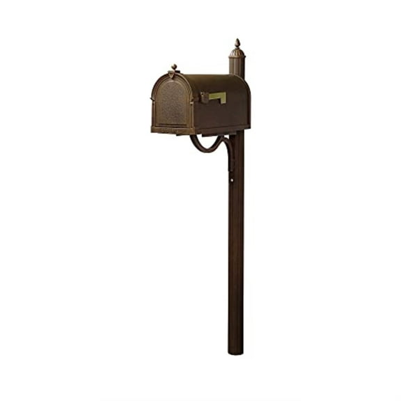 Berkshire Curbside Mailbox with Locking Insert and Richland Mailbox Post