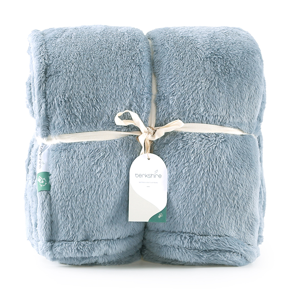Berkshire Extra Fluffy Recycled Blanket Blue Full Queen Walmart
