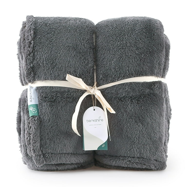Berkshire Extra Fluffy Recycled Blanket Grey King Walmart