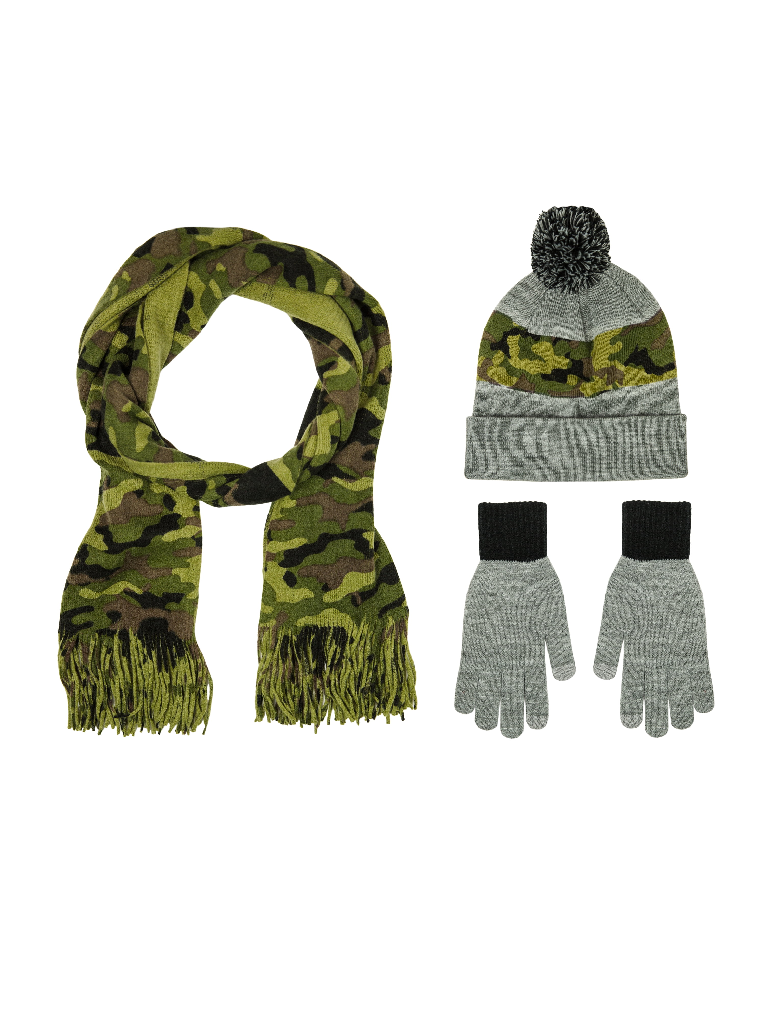 Berkshire Fashions Men's Cold Weather Hat, Glove, Scarf 3 Piece Gift