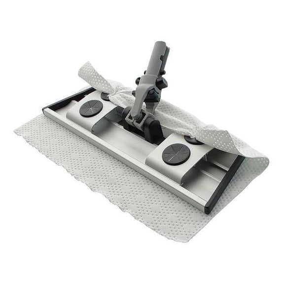 Berkshire 11-1/64" Flat Mop Frame, Silver, Black BCR.MOP3.1