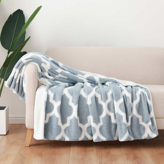Berkshire Heirloom Plush Oversized Throw Blanket, 60"x70", Blue