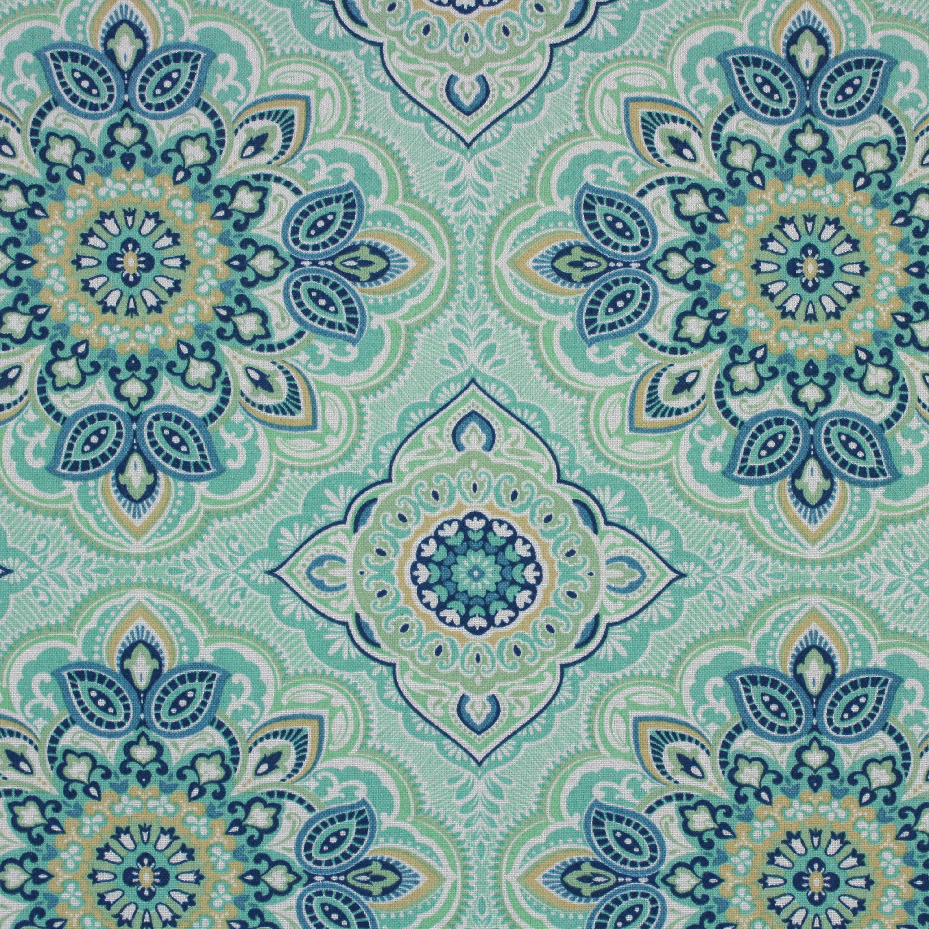 Berkshire Home 100% Polyester 54" Indoor/Outdoor Wampam Teal Fabric, by the Yard