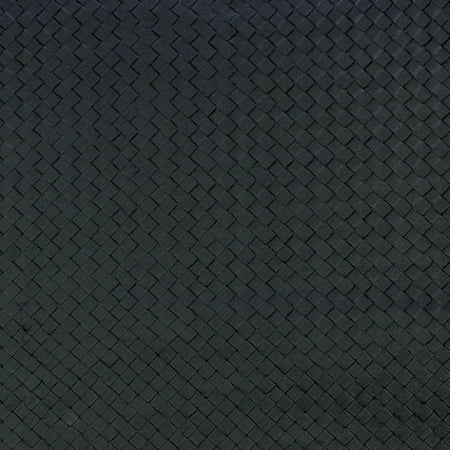 Berkshire Home Faux Leather 54" Basket Weave Black Fabric, by the Yard
