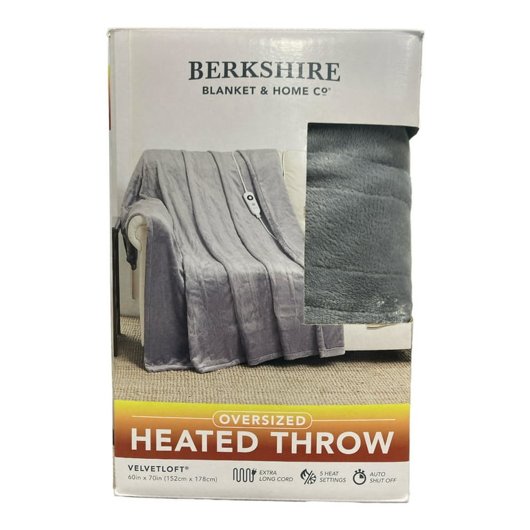 Berkshire Oversized 5 Setting Heated Throw with Auto Shut Off 60 x70