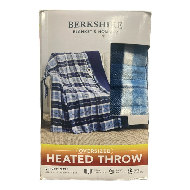 "Berkshire Electric Heated Throw, Oversized 5Setting, Auto Shut Off