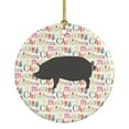 thumbnail image 1 of Berkshire Pig Christmas Ceramic Ornament 2.8 in x 2.8 in, 1 of 3