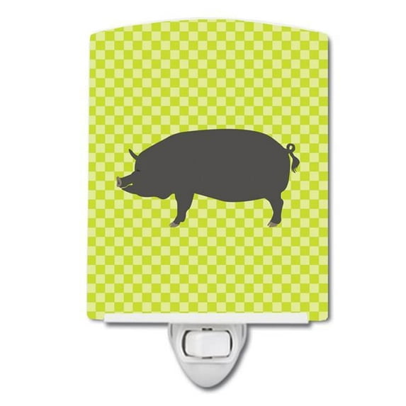 Berkshire Pig Green Ceramic Night Light