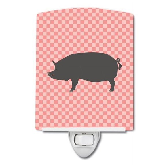Berkshire Pig Pink Check Ceramic Night Light