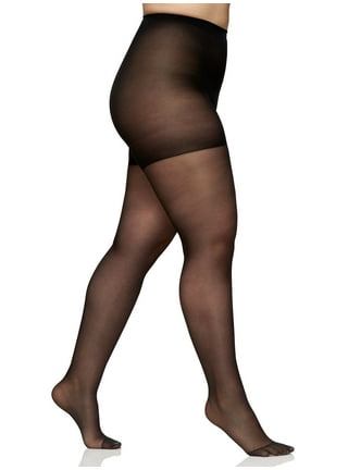 Microfiber Plus Size Curvy Control Top Tights