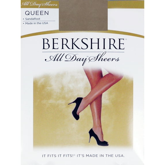 Berkshire Queen All Day Sheer Non-Control Top Pantyhose - Sandalfoot, Stone, 3X-4X
