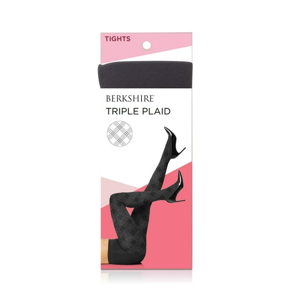 Berkshire Triple Plaid Tights with Non-Control Top and Reinforced Toe 4919