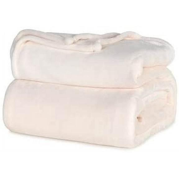 Berkshire VelvetLoft Polyester Blankets, Ivory King