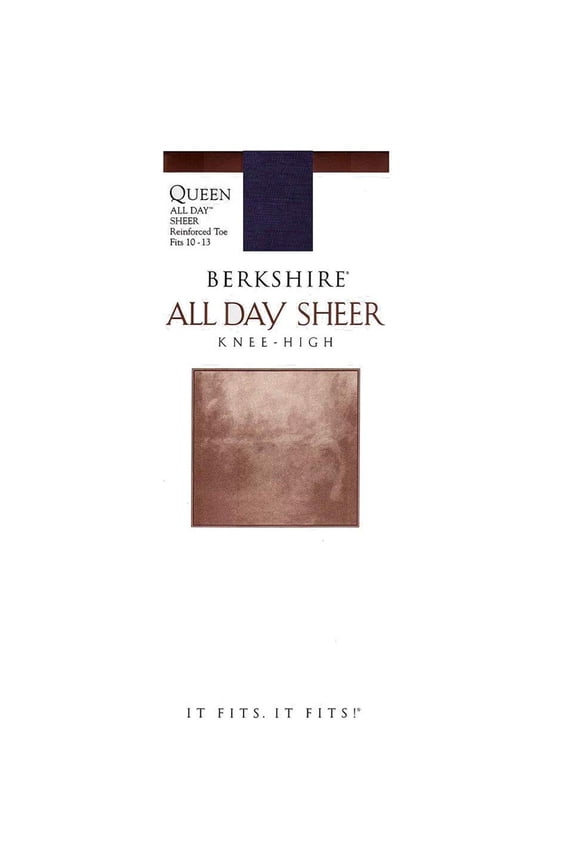 Women's Plus-Size Queen All Day Knee High with Toe 6451 - White Size 10-13