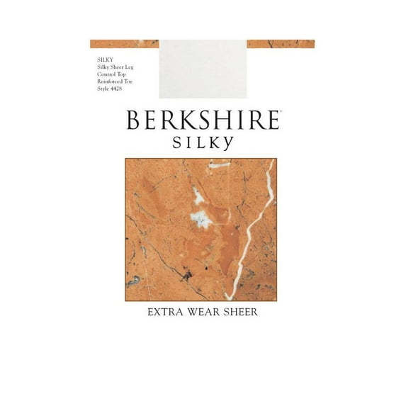 Berkshire Women's Silky Extra Wear Sheer Control Top Pantyhose - Reinforced Toe 4428 , White, 2