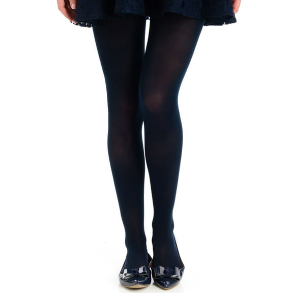 Women's Berkshire 4741 Luxe Opaque Tights with Control Top (Navy M)