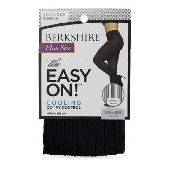 Berkshire Womens Plus Size Easy On Vertical Stripe Tights Style-5042