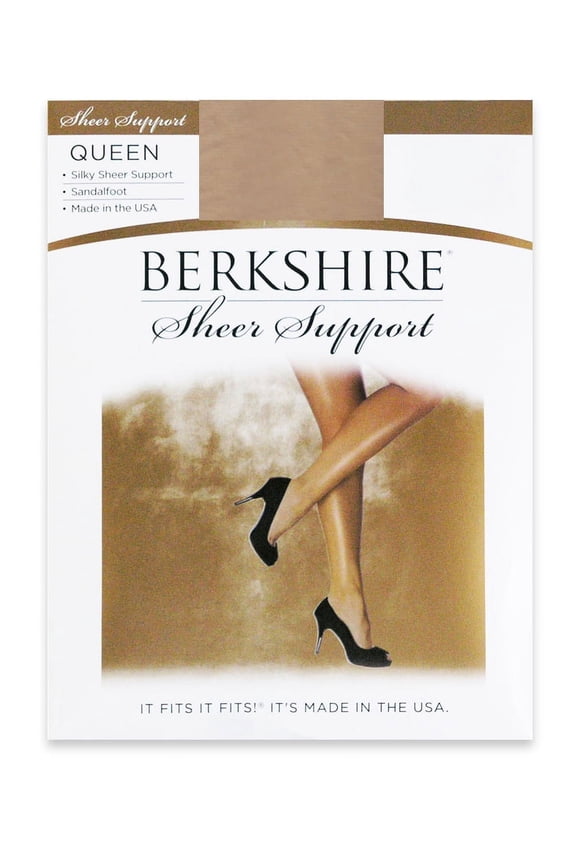 Queen Silky Sheer Support Pantyhose - Sandalfoot 4417