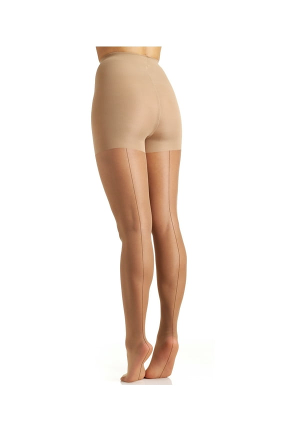 Women's Berkshire 8011 Trend Sheer Tonal Back Seam Control Top Pantyhose (City Beige 2 Plus)