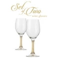 thumbnail image 1 of Berkware Crystal Wine Glass with Gold Stem (Set of 2), 1 of 5