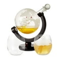 thumbnail image 1 of Berkware Globe Etched Whiskey Decanter With Interior Hand-Crafted Glass Ship, 1 of 5